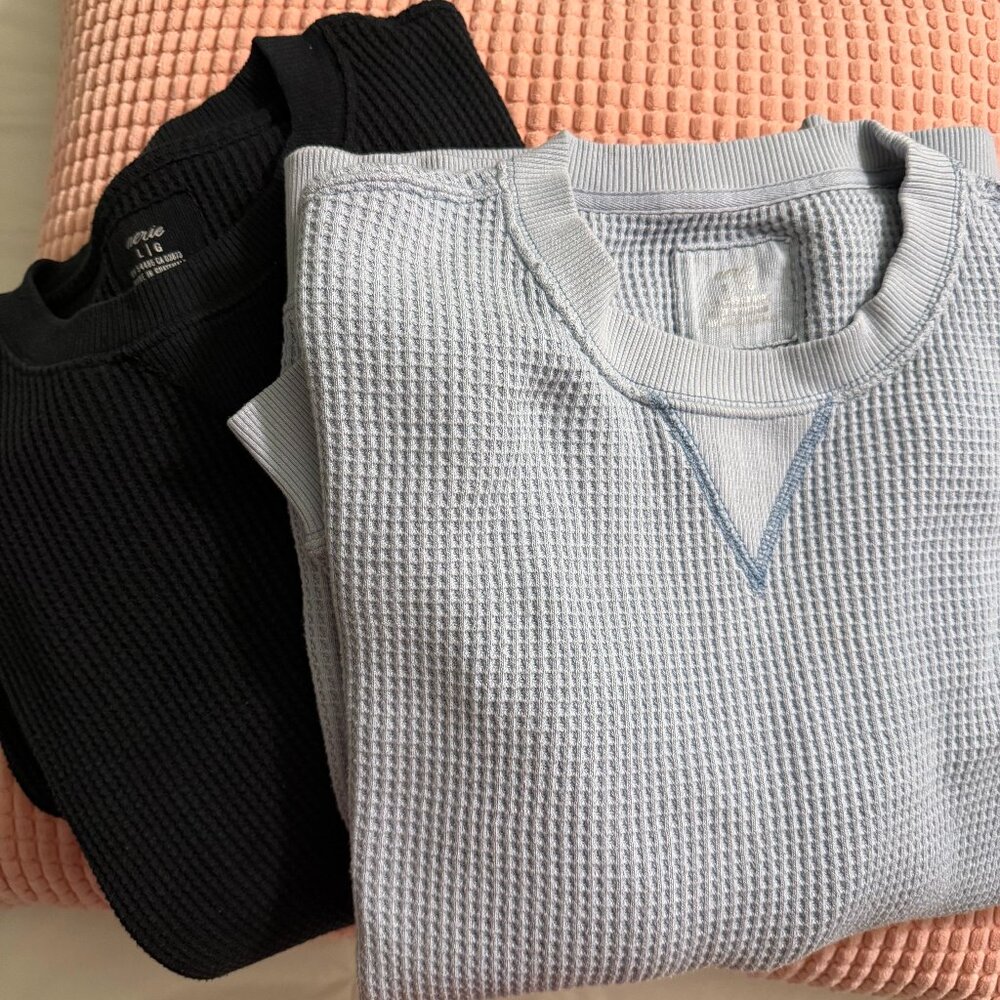 Aerie Waffle Knit pullovers- Set of 2